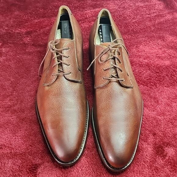 EMLING CHAUSSEUR BROWN LEATHER PEBBLED OXFORDS VERY ELEGANT MENS SIZE 11 - Picture 6 of 16